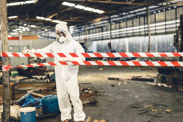 Professional Hoarding Cleanup technician working in New London, TX